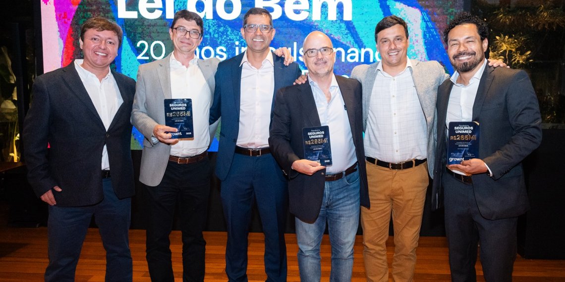 Seguros Unimed recebe reconhecimento em celebração dos 20 anos da ‘Lei do Bem’